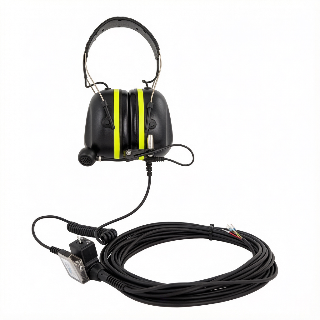 Zenitel P-6035/10 海事工业降噪通讯耳机 10米线缆